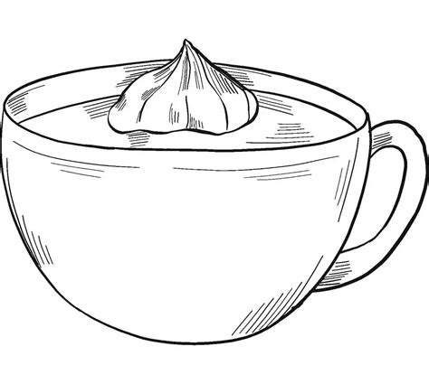 Hot Chocolate Coloring Page