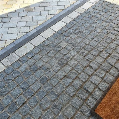 Black Granite Cobble 200x100 Paving Stones Direct