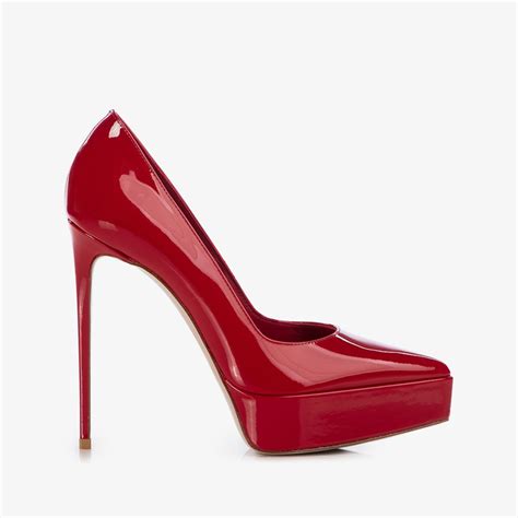 Red Patent Leather Platform Pump Le Silla