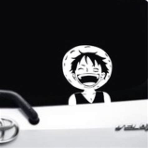 Jual Cutting Sticker Luffy Head Stiker Kaca Mobil Kepala One Piece