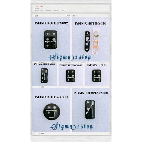 Jual INFINIX HOT 10 X682 HOT 9 X655 HOT 9 PLAY X680 HOT 8 X650 NOTE 8 16M X692 NOTE 7 X690 LENSA