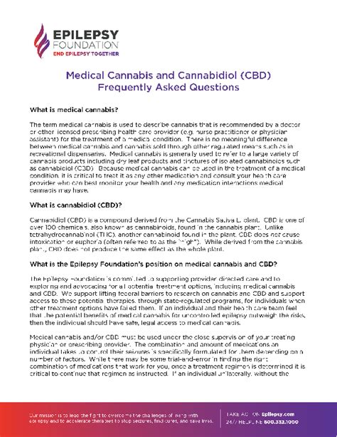 Medical Cannabis And Cbd Epilepsy Foundation Advocacy