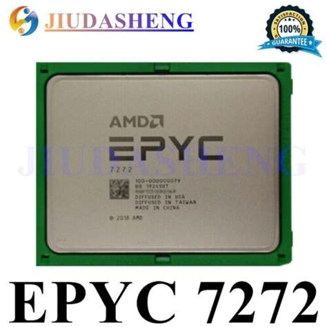 AMD Rome EPYC 7272 CPU 2.90GHz 12-Core 64MB SP3 Processor 120W NO ...