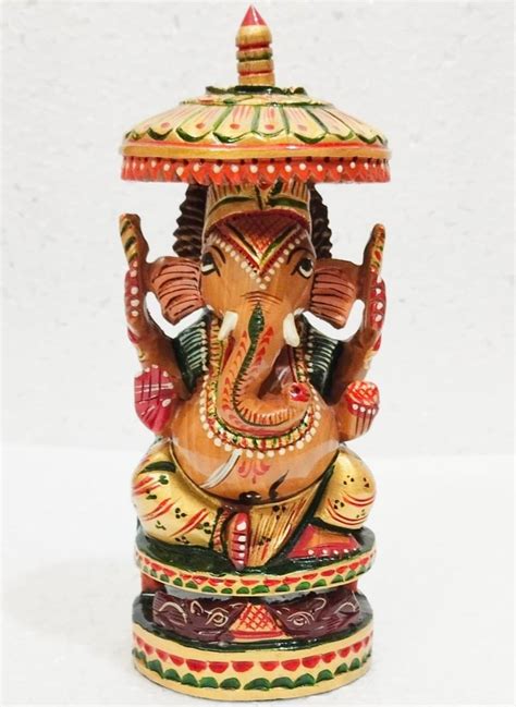 Wooden Printed Ganesha Statue Temple At Rs 350 In Jaipur ID