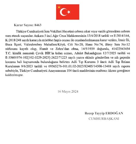 28 Şubat Davası Sanıklarının Cezaları Affedildi Cumhurbaşkanı Erdoğan İmzalı Kararla