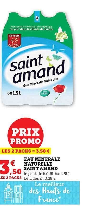 Promo Eau Min Rale Naturelle Saint Amand Chez Super U