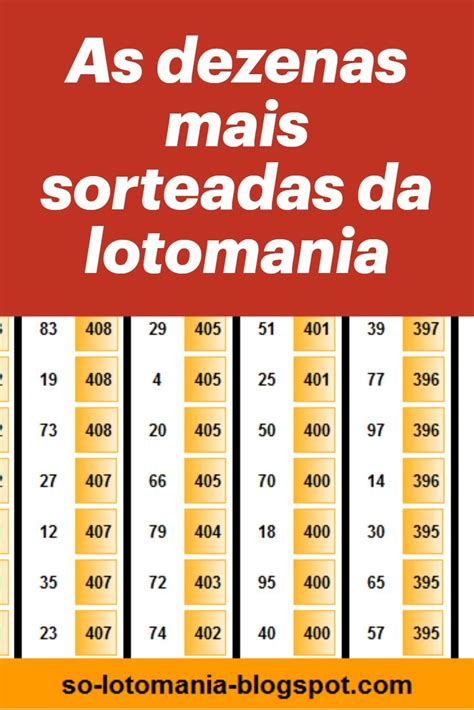 lotománia numeros mais sorteados os numeros que Descubra sabores