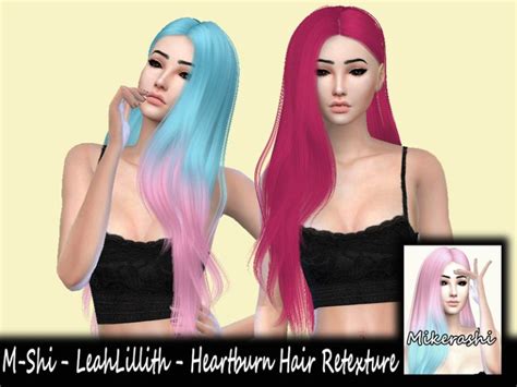 M Shi Leahlillith Heartburn Hair Retexture Mesh Needed The Sims