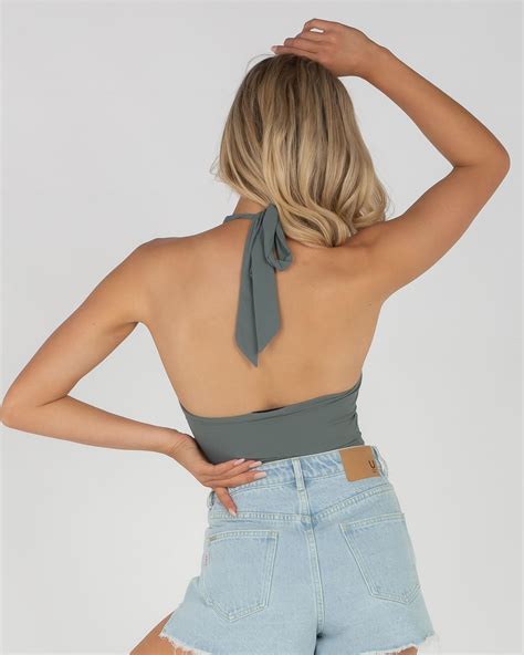Shop Ava And Ever Mr Blonde Halter Top In Khaki Fast Shipping Easy Returns City Beach