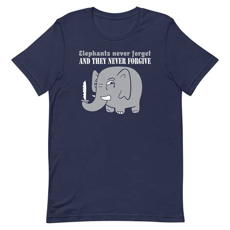 Elephants Never Forgive Mens Signature Tee