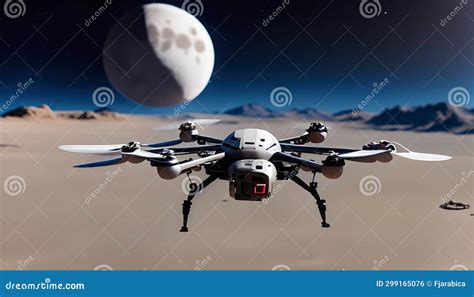 Illustration of a Drone on Mars Stock Illustration - Illustration of ...