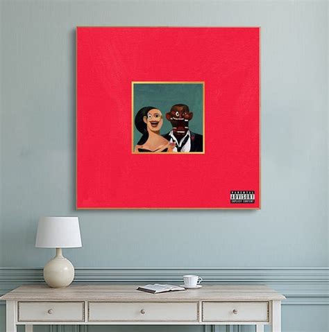 Kanye West My Beautiful Dark Twisted Fantasy Album Cover Art Etsy