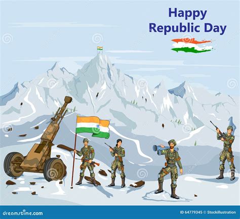 Happy Republic Day Of India Stock Vector - Image: 64779345