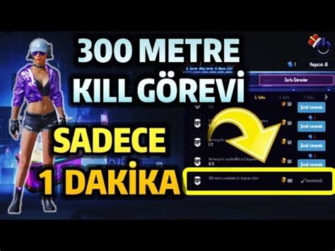 300 METRE KILL GÖREVİ NASIL KOLAY YAPILIR PUBG Mobile Royale Pass YouTube