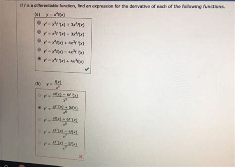 Solved If F Is A Differentiable Function Find An Expression