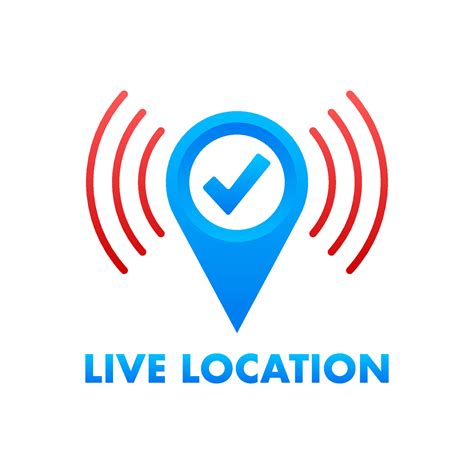 Live Location Pin Location Tracking Position Vector Stock