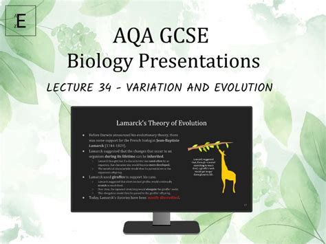 Aqa Gcse Biology Lecture Variation And Evolution Teaching Resources