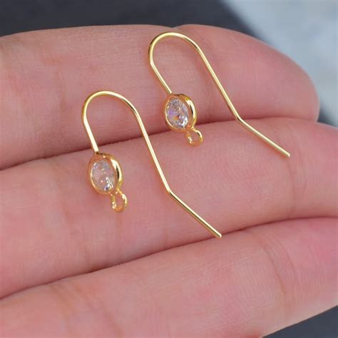 Gold Plated And Zircon Findings Etsy