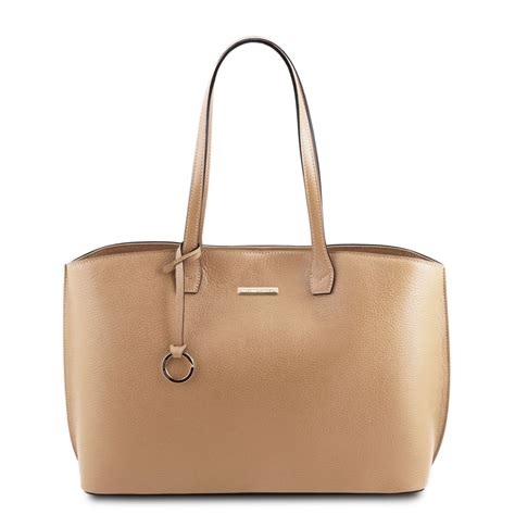 Tl Bag Borsa Tote In Pelle Morbida Champagne Tl