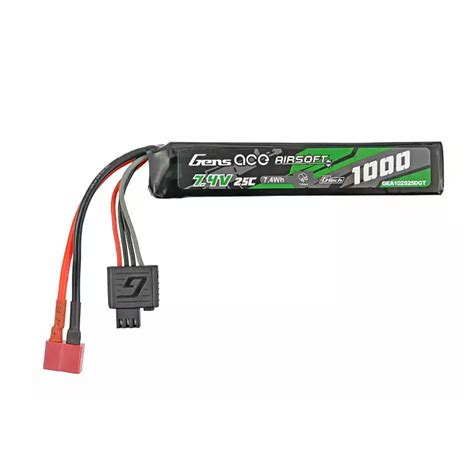 Gens Ace 25C 1000mAh 2S1P 7 4V Airsoft LiPo Battery Gens Ace G Tech T