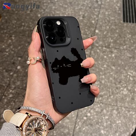 Capa Fofa De Gato Preto De Bolinhas Para Infinix Note 40 30 Pro 12 2023 Hot 40 40i 30 10 11 9