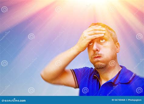 A Very Hot Day Stock Photo Image Of Effort Face People