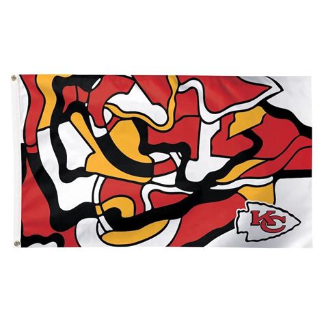 Wincraft Kansas City Chiefs 3 X 5 Nflxfit Deluxe One Sided Flag Kansas City Chiefs Kansas