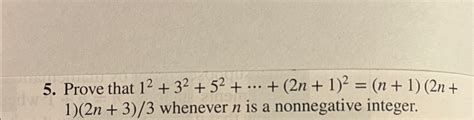 Solved Prove That 1 2n 33 Whenever N Is A Nonnegative Chegg