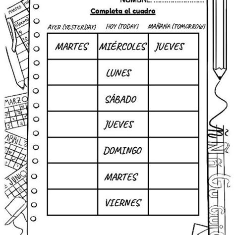 Los Días de la Semana | Animated Song Video and Printable Worksheets ...