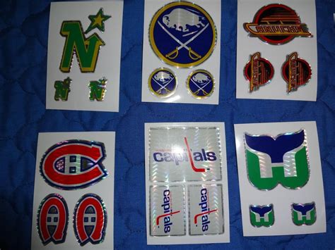 Nhl Hockey All Teams Logo Prismatic Stickers Set Vintage Early 1990s 24