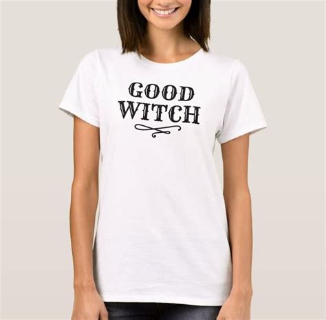 Good Witch Black And White Womens Halloween T Shirt