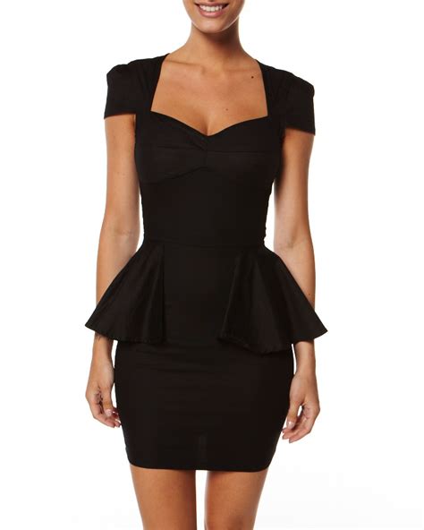 Black Peplum Dress Picture Collection Dressedupgirl