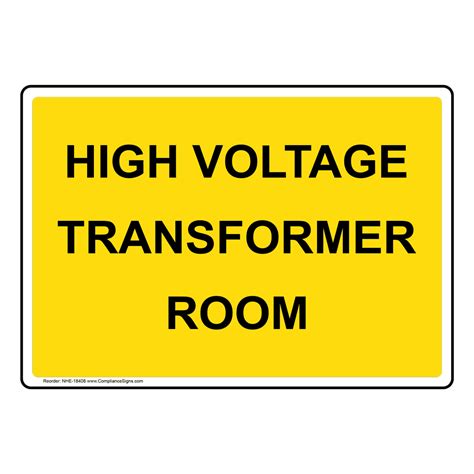 Electrical High Voltage Sign - High Voltage Transformer Room