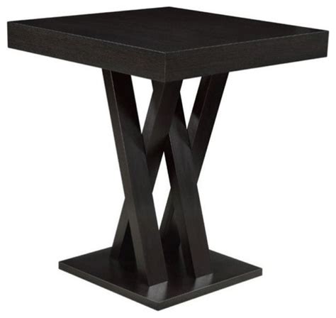 Bowery Hill Square Crisscross Base Pub Height Dining Table In