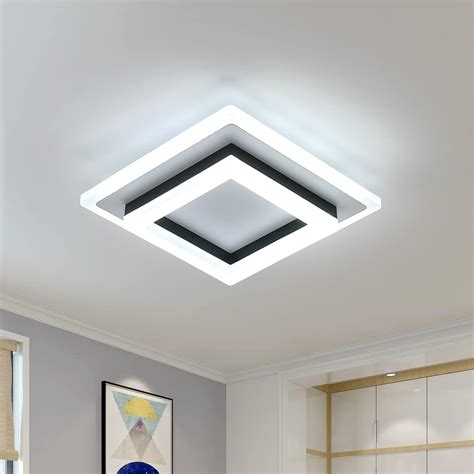 Eidisuny Ceiling Light Modern W Led Cool White K Acrylic Square