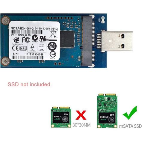 Cablecc Mini PCI E mSATAからUSB3 0外付けSSD PCBAへのコンバーター エンクロージャ付きアダプタカード