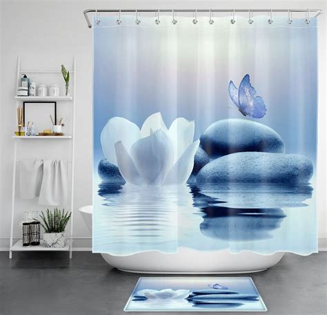 Create A Tranquil Bathroom Retreat With A Relaxing Spa Shower Curtain