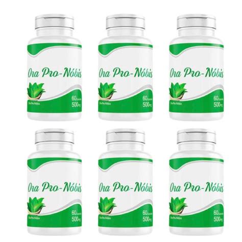 Ora Pro Nóbis Original 60 Capsulas 6 Potes NS Produtos Naturais