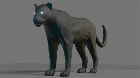 3D Model Low Poly Panther VR AR Low Poly CGTrader