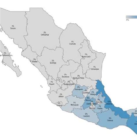 Mexico's population in rural municipalities: Top ten states (2010 ...