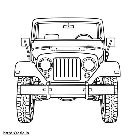 Jeep Wrangler 4dr 4xe 2024 coloring page