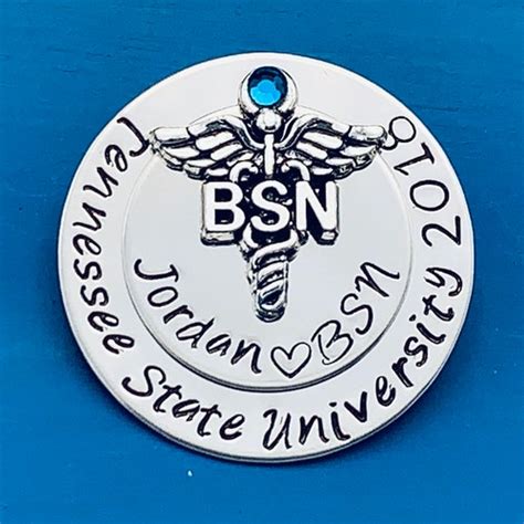 Personalized Gold Stethoscope Nursing Pin Lpn Bsn Rn Nurse Etsy