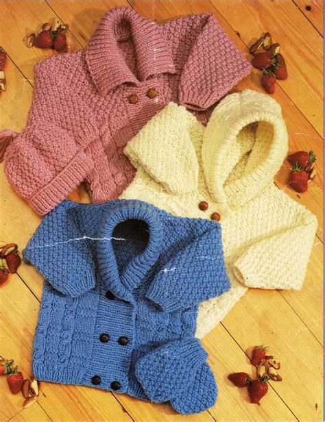 Baby Aran Cardigan Knitting Pattern Pdf Baby Cable Hooded Etsy Uk