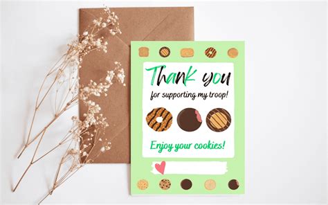 Free Girl Scout Cookies Thank You Card Printable Welcome