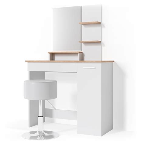 Acheter Vicco Coiffeuse Julia Blanc Sonoma Tabouret