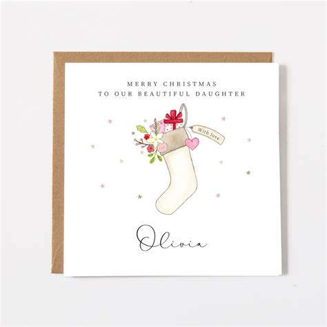 Personalised Christmas Card Daughter Granddaughter Niece Just For Cards Greetings Cards