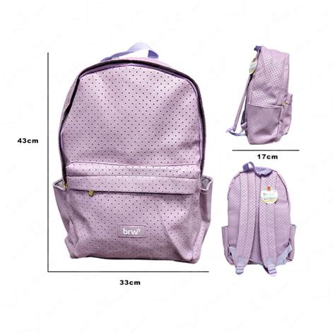 Mochila Pu Perfurada c 2 Compartimentos e 2 Bolsos Lilás MC0412