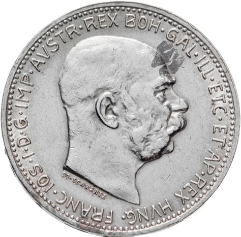 Монета Австрия 1 крона (crown) 1915 стоимостью 956 руб.