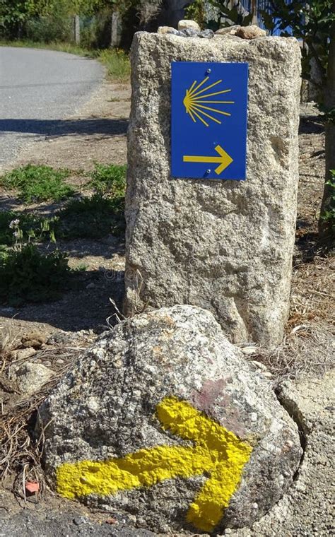 Pilgrimage on the Camino De Santiago Trail, Portugal Stock Image ...