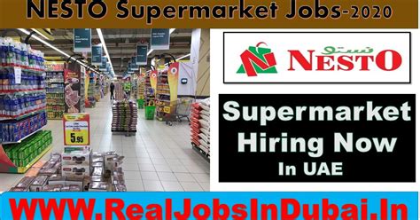 NESTO Supermarket Jobs In UAE 2020